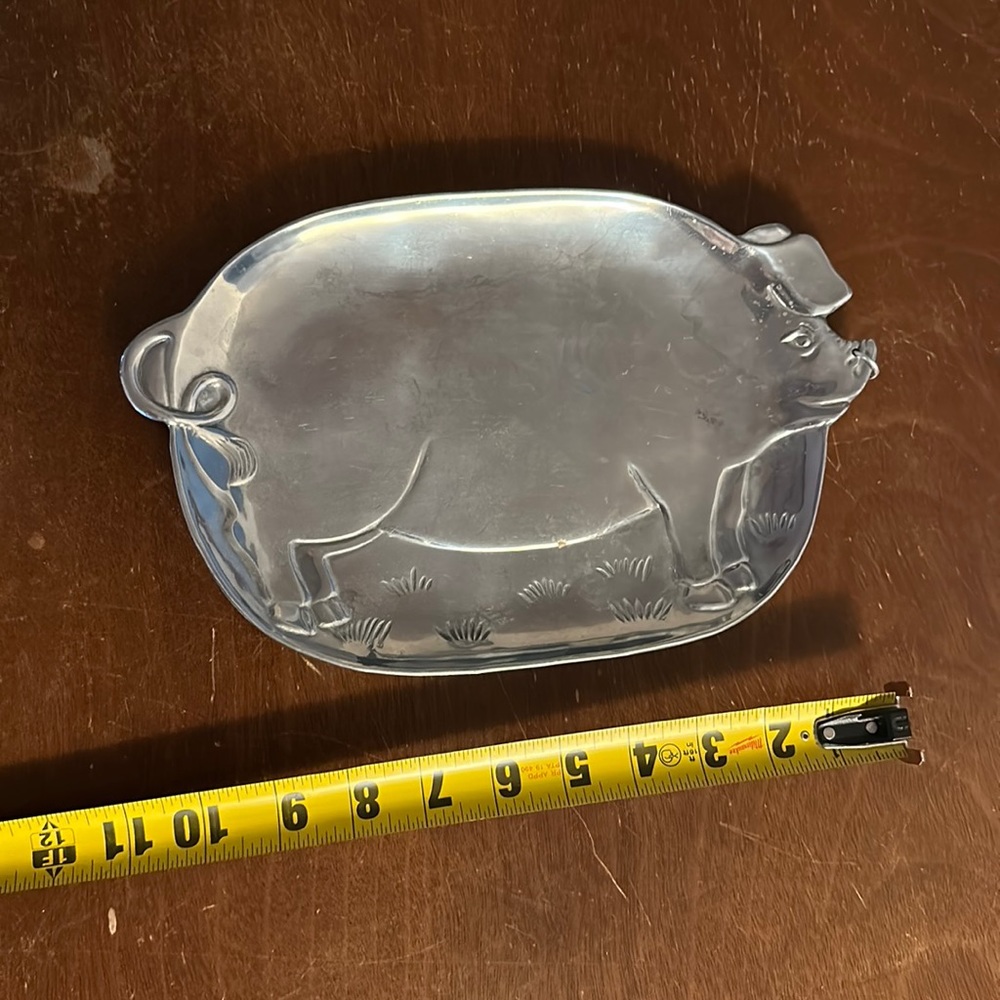 Vintage Metal Pig Tray